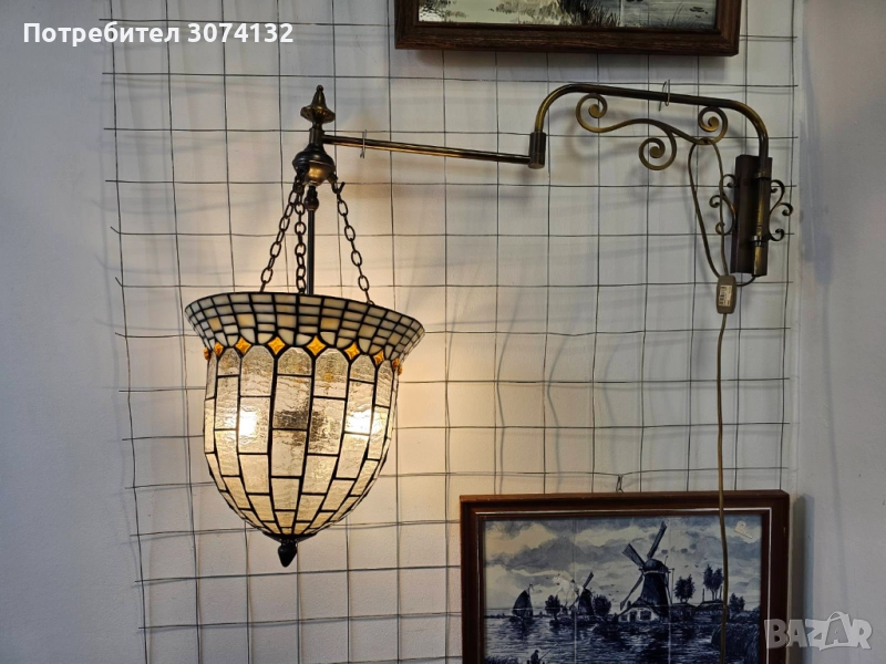 Лампа Тифани с голямо чупещо се рамо, снимка 1
