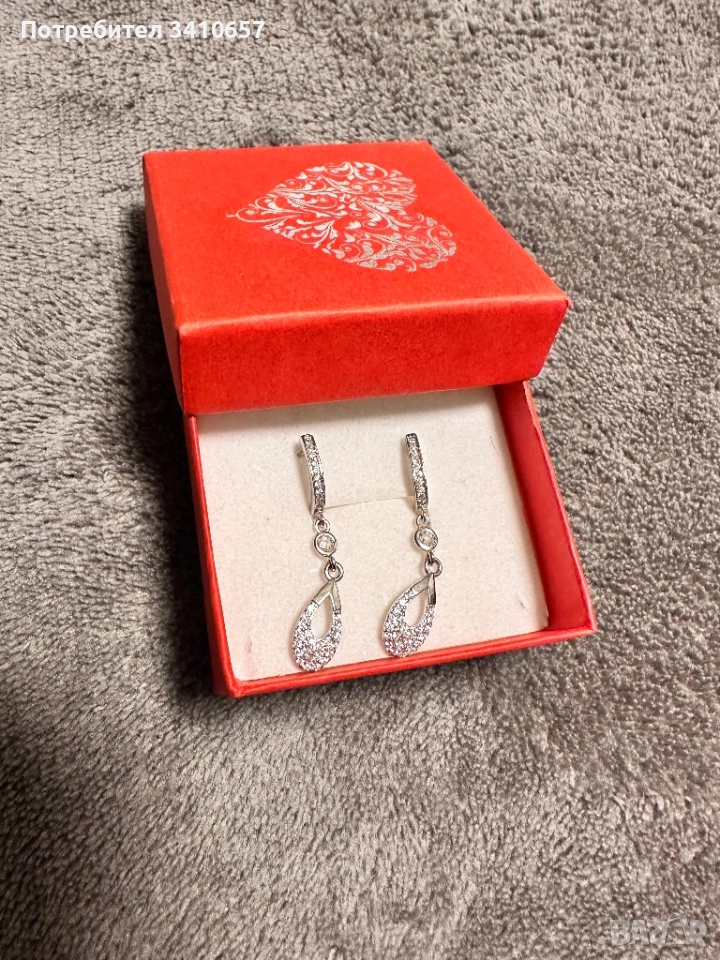 Сребърни обеци, снимка 1