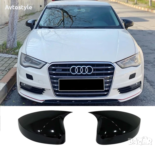 Капаци за огледала Batman за Audi A3, 2012-2019г, снимка 1