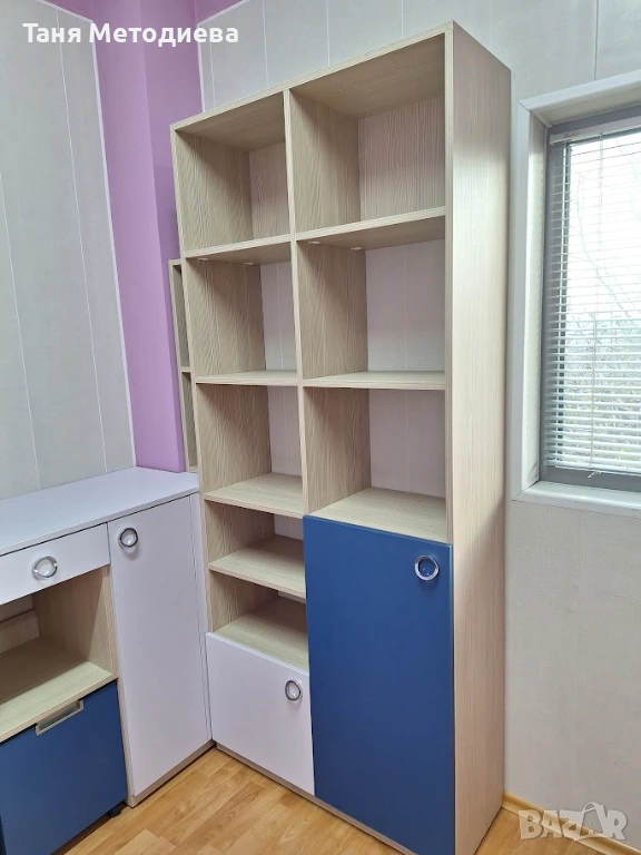 Дизайнерска секция + бюро, модулна конфигурация, отлично състояние, снимка 1