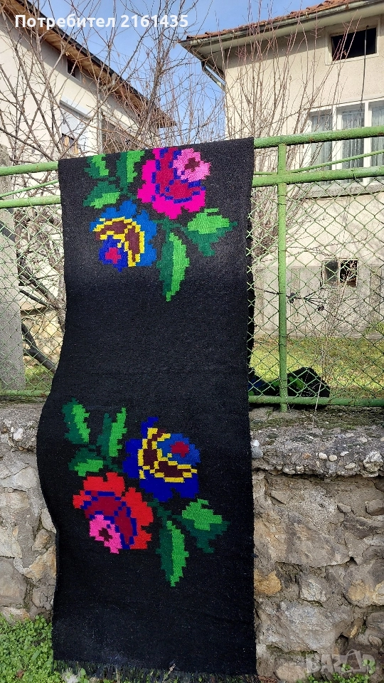 Нова неупотребявана ръчно тъкана вълнена черга , снимка 1