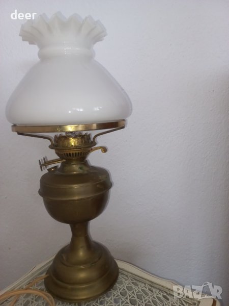 Висока старинна настолна лампа, снимка 1