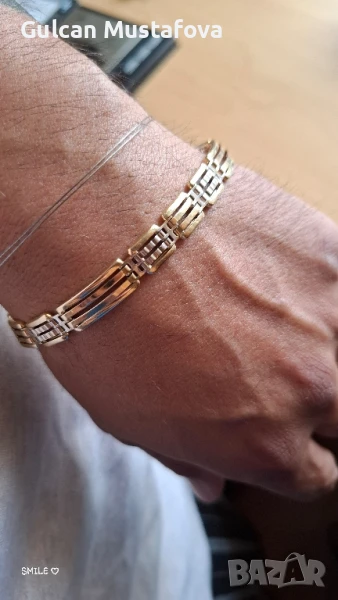 Мъжка златна гривна 15.06гр.дължина 22 см., снимка 1