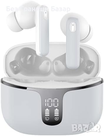 Нови Bluetooth 5.3 слушалки LED дигитален дисплей Водоустойчиви Earbuds, снимка 1