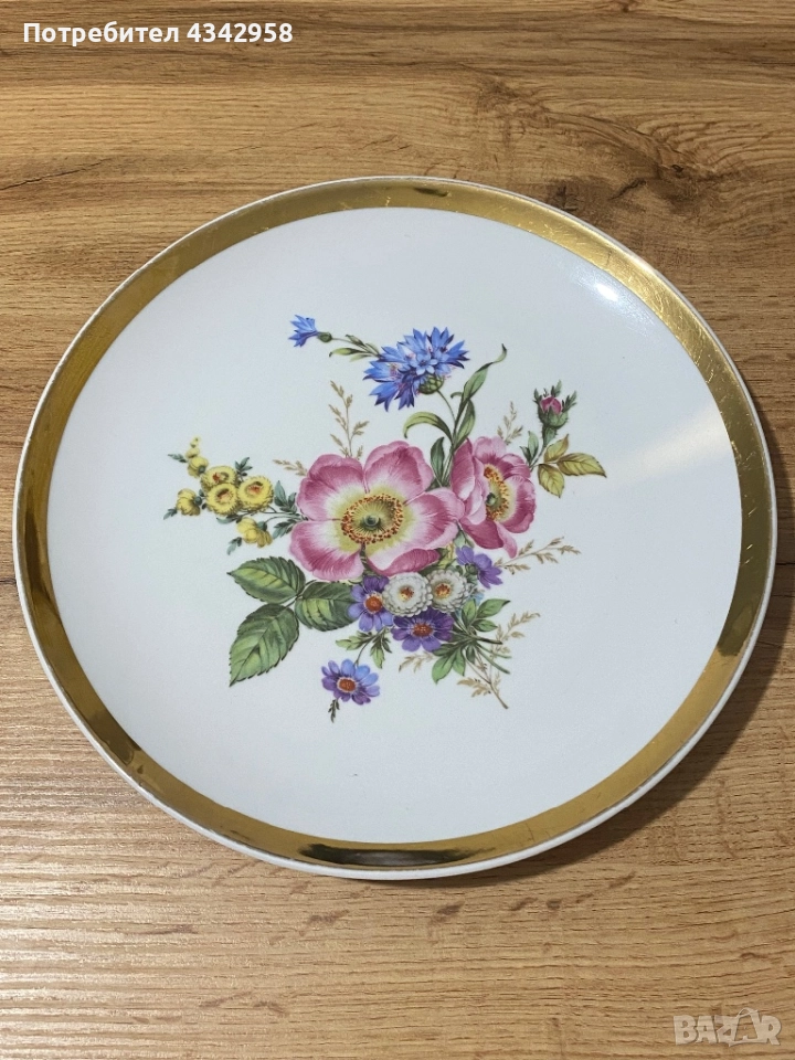 Karl Schumann.1918-1929 г.Порцеланова чиния., снимка 1
