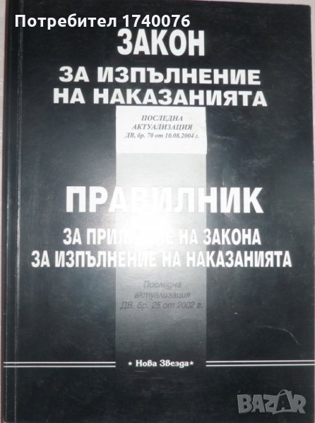 Закон за изпълнение на наказанието, снимка 1