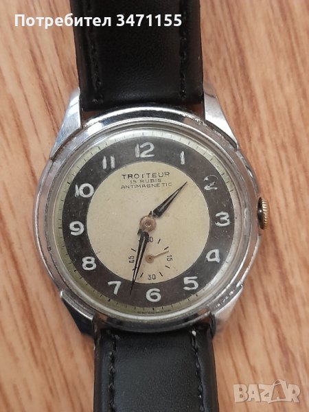 Швейцарски механичен часовник Troiteur, снимка 1