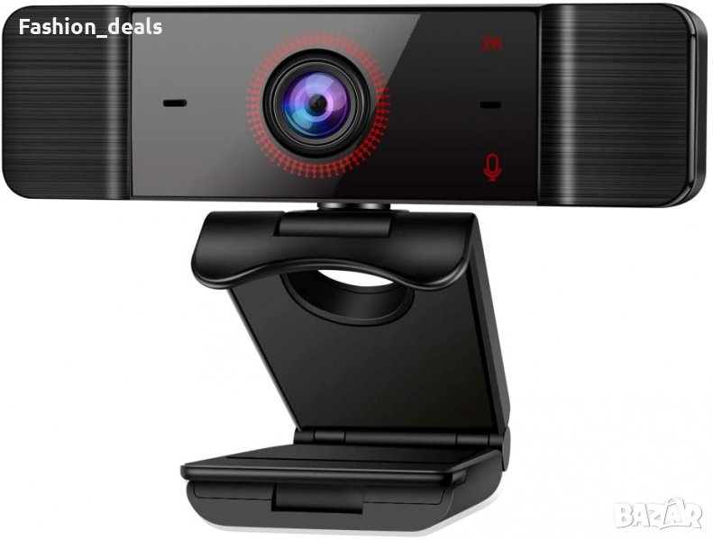 Нова USB Уеб камера за компютър, лаптоп, Mac с микрофон Full HD 2K, снимка 1