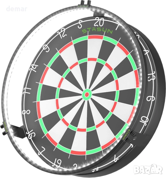 STASUN 360° светлина за дартс, бяло LED осветление, 12W 6500K, магнитно, снимка 1