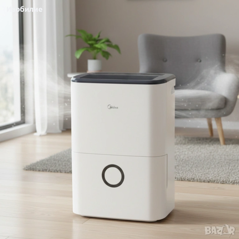 Влагоуловител Midea DF-20DEN7-WF – 20 л/24 ч, Smart Wi-Fi, за до 100 m³ (40 m²), R290, снимка 1