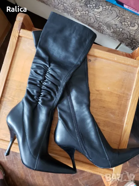 BEBE елегантни ботуши естествена кожа, снимка 1