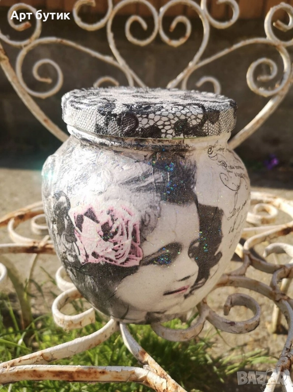 Арт бурканчета с мед за подарък за гости, снимка 1