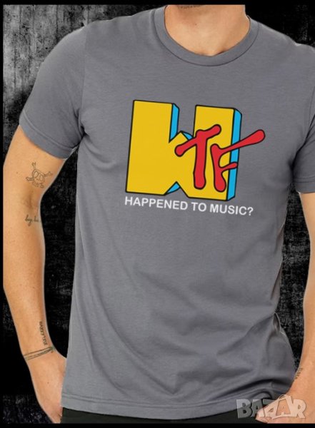 Тениска с щампа WTF MTV, снимка 1