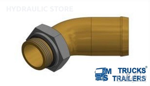 КОЛЯНО ОРИЕНТИРУЕМО 1 1/4" - 51ММ 45° HYVA, снимка 1