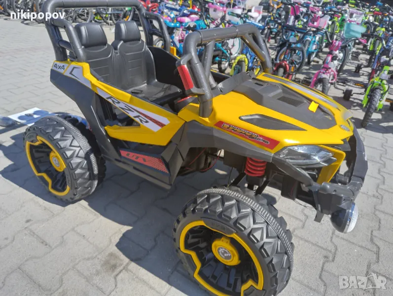 SAFARI двуместен акумулаторен джип JAKARTA 4x4 жълт, снимка 1