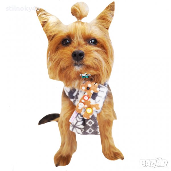 Коледен шал за куче Кучешки Коледни аксесоари Коледна дреха за куче, снимка 1