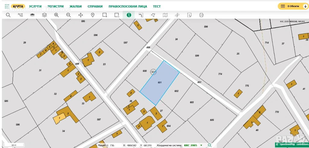 Парцел с. Водица 860 кв.м. 15 400 евро, снимка 1