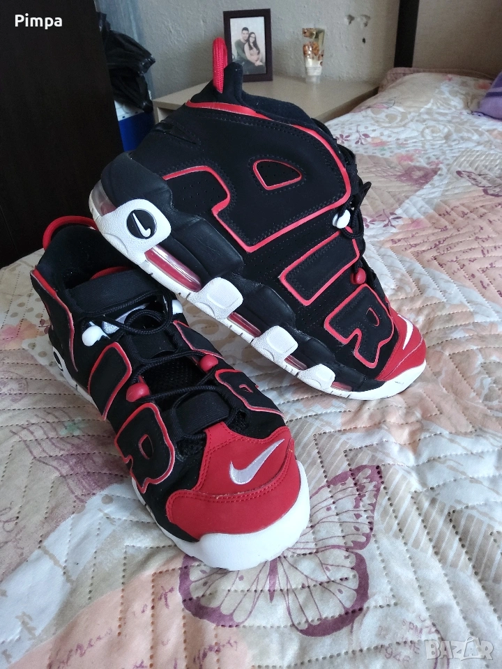 Nike air more uptempo 96 fd0274-001 red toe маратонки , снимка 1