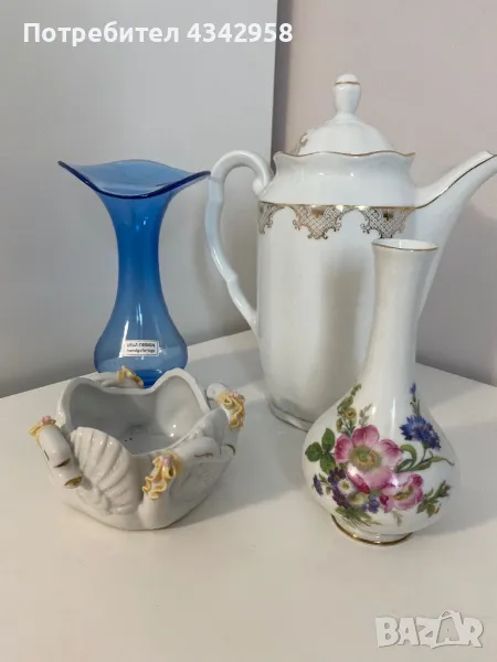 Vintage вази от Vera- Design, KPM. Кана за чай и ваза за бонбони., снимка 1