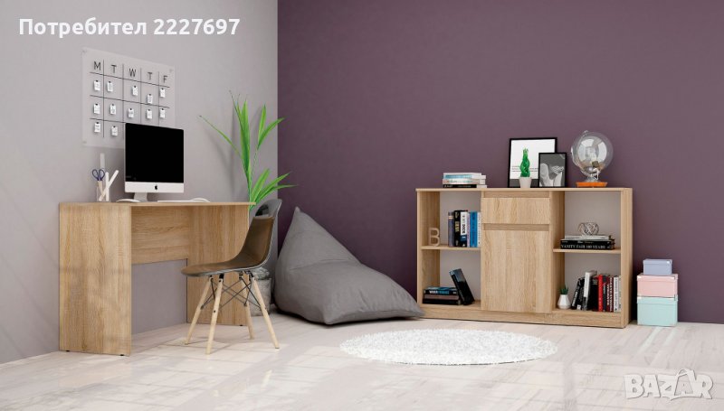 Модулно бюро Аполо 2 с шкаф, снимка 1