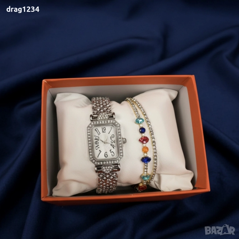 Часовник и гривни в комплект – завършена визия без усилие, снимка 1