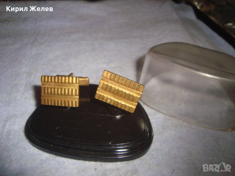 СТИЛНИ СТАРИ ПОЗЛАТЕНИ БУТОНЕЛИ - ТРАКИЙСКО ТВОРЧЕСТВО Пловдив КОПЧЕТА за РЪКАВЕЛИ с КУТИЙКА 24509, снимка 1