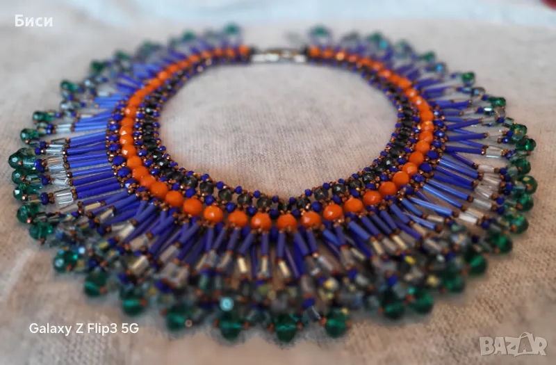 Max Mara/WEEKEND-оригинално колие от натурални камъни и сребро, снимка 1