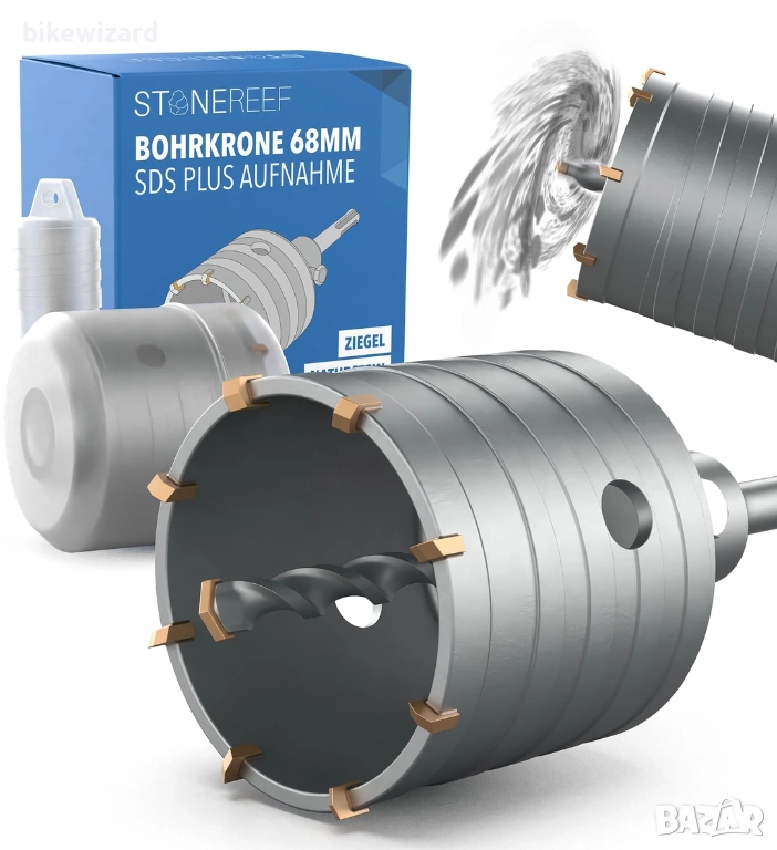 SDS Plus боркорона 68 мм за зидария НОВА, снимка 1