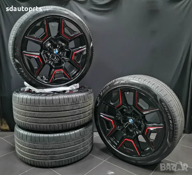 Нови 22" Джанти BMW Style 922 M Red Label Гуми Датчици БМВ XM G09, снимка 1