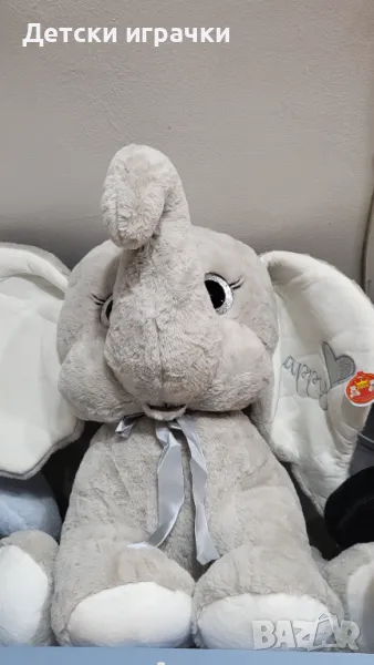 Слон плюшен 65 см със звук 2цвята голяма играчка 40418, снимка 1