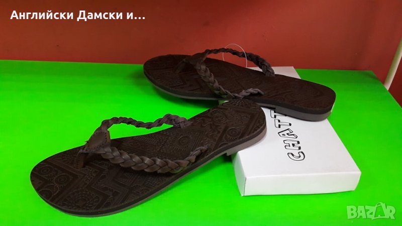 Английски дамски чехли естествена кожа-URBAN BEACH, снимка 1