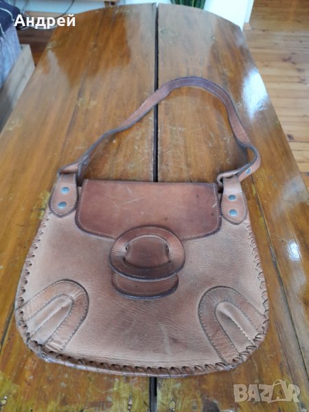 Стара дамска кожена чанта #16, снимка 1