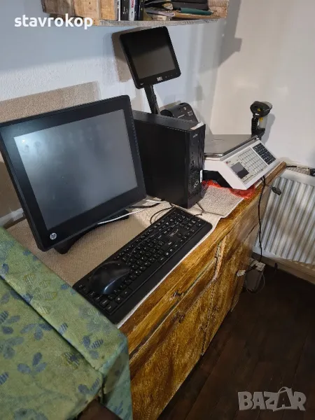 Тъч скрийн монитор+монитор за клиента+компютър и др. , снимка 1