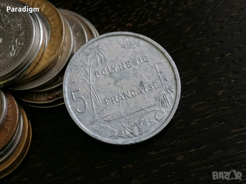 Монета - Френска Полинезия - 5 франка | 1975г., снимка 1