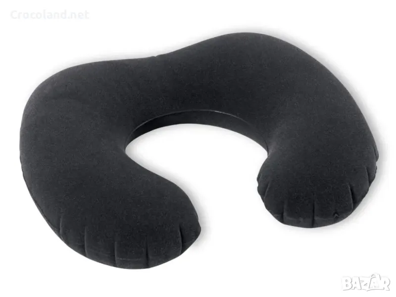 Надуваема възглавница-облегалка Intex, 36 x 30 x 10 см, PVC, черен, за пътуване, снимка 1