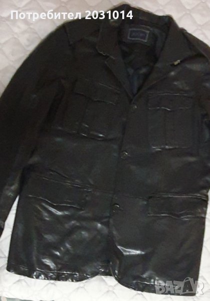Черно мъжко яке от мека естествена кожа  марка Joop  в отлично състояние-220лв , снимка 1