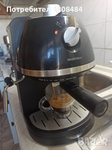 Кафемашина Силвър Крест с ръкохватка с крема диск, работи отлично и прави хубаво кафе с каймак , снимка 1 - Кафемашини - 44082377