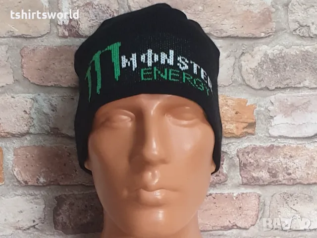 Нова зимна шапка MONSTER в черен цвят, снимка 4 - Шапки - 47699794