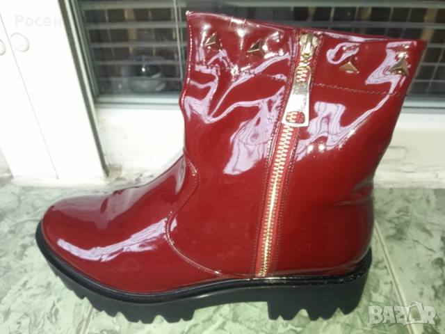 Дамски лачени боти 39, снимка 8 - Дамски боти - 48199173