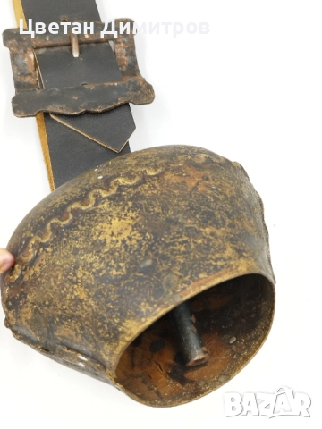 Оригинална стара много голяма швейцарска хлопка, звънец с много хубав и ясен звън., снимка 4 - Антикварни и старинни предмети - 51953837