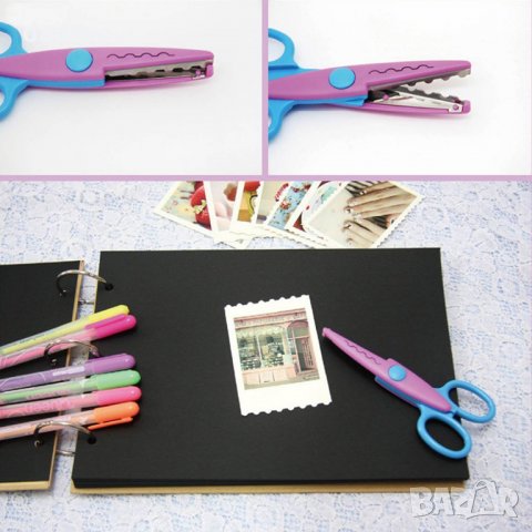 1094 Къдрава ножица за декоративно рязане 6 модела, снимка 6 - Ученически пособия, канцеларски материали - 26262803