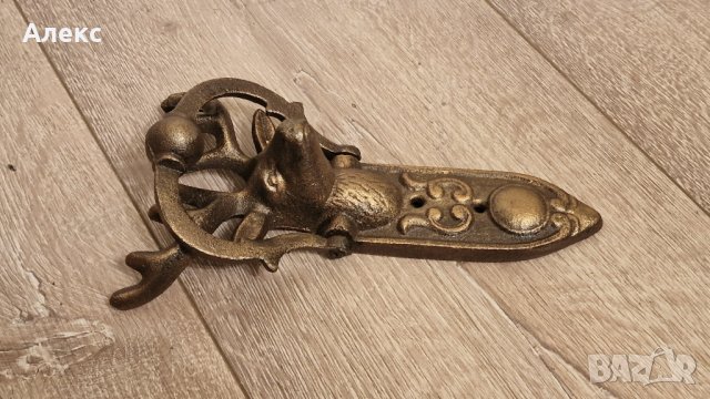 Масивно чугунено чукало, елен– 800гр Намаление., снимка 4 - Градински мебели, декорация  - 40159022