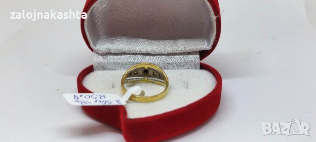 Златен пръстен с Брилянти-3,56гр/18кр, снимка 8 - Пръстени - 39833773