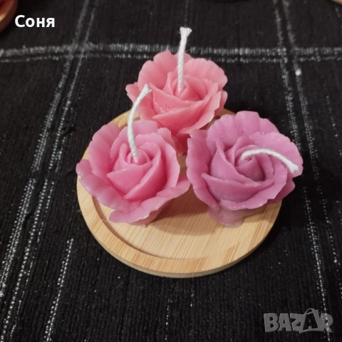 Восъчни ароматни свещи - цветя и рози , снимка 8 - Подаръци за жени - 53135924