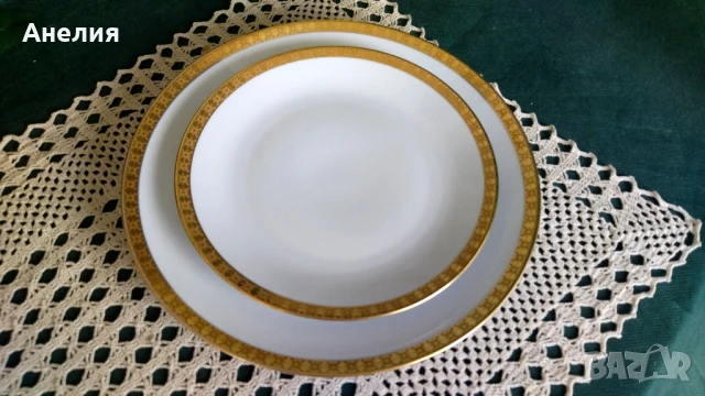 Kahla бяло и дебел златен кант , снимка 3 - Чинии - 50799007