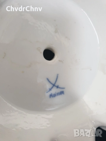 Meissen ваза урна 60см-8кг/голяма стара Майсен порцеланова ваза с капак, снимка 14 - Вази - 52440324