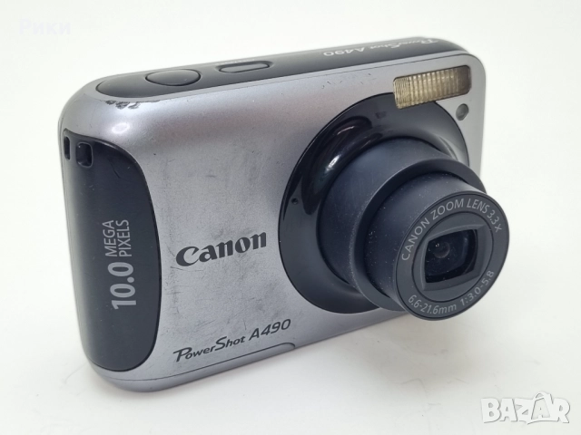 Canon PowerShot A490 10.0MP Digital Camera Silver , снимка 3 - Фотоапарати - 52729583