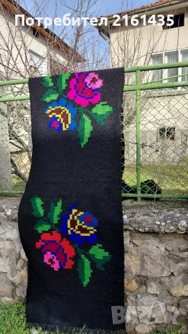 Нова неупотребявана ръчно тъкана вълнена черга 