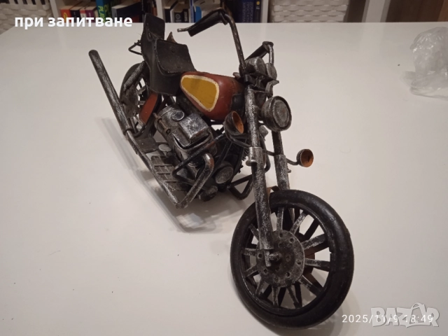 Стар метален мотоциклет и пикап пътна помощ, за декорация, големи, снимка 11 - Колекции - 48563310