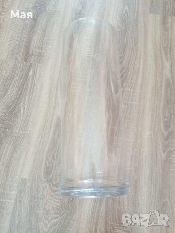 Красива огромна стъклена ваза с височина 50 см. и диаметър 20 см., снимка 5 - Вази - 43435550